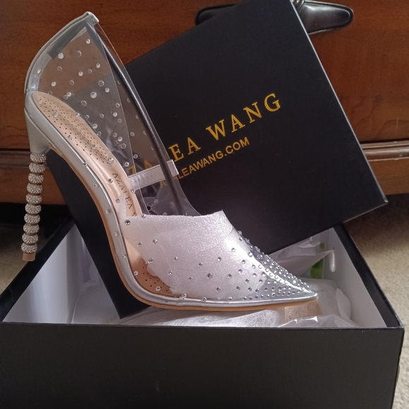 embellished clear heels - Picture 2 of 6